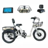 bullivory1 Electric tricycle with basket and digital display.