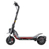 top_1_1 Black electric scooter with red accents, side view.