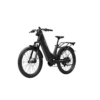 xafari_v9_v01_05_1 Electric mountain bike with front suspension and rear carrier.