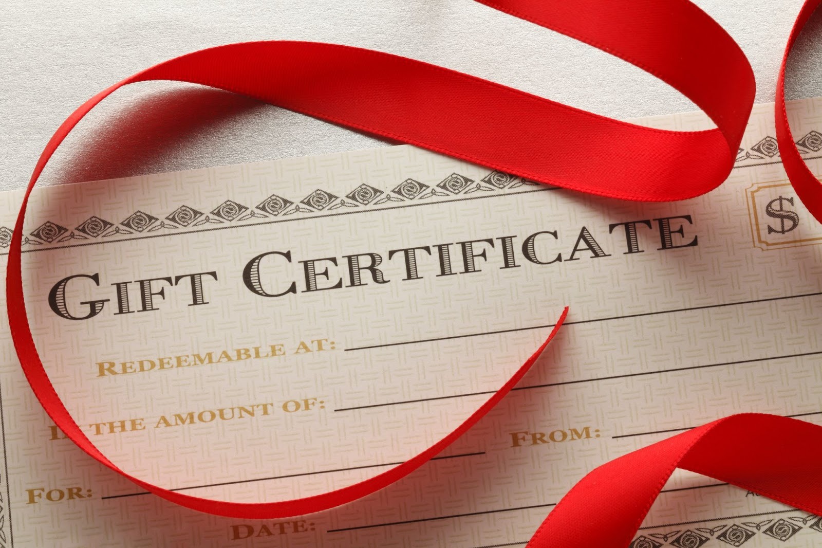 Gift Certificates: Freedom to Choose